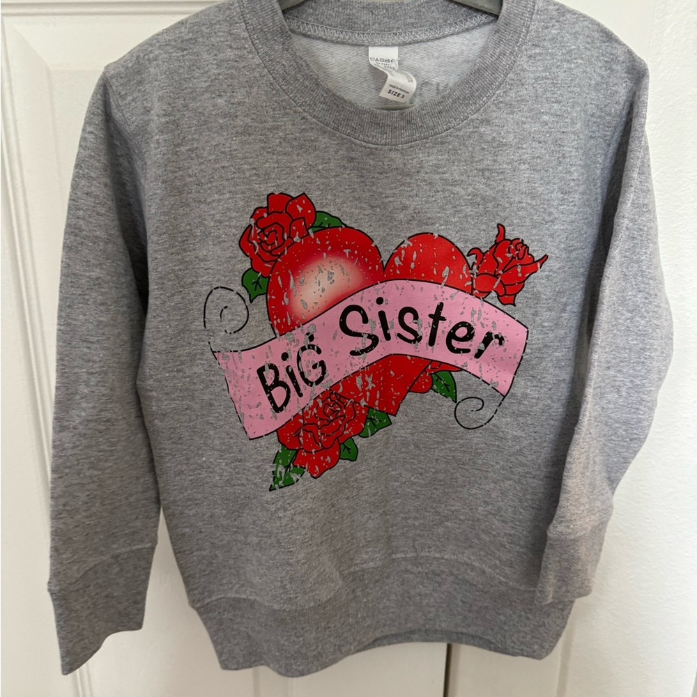 Big Sister Grey Sweatshirt size 3